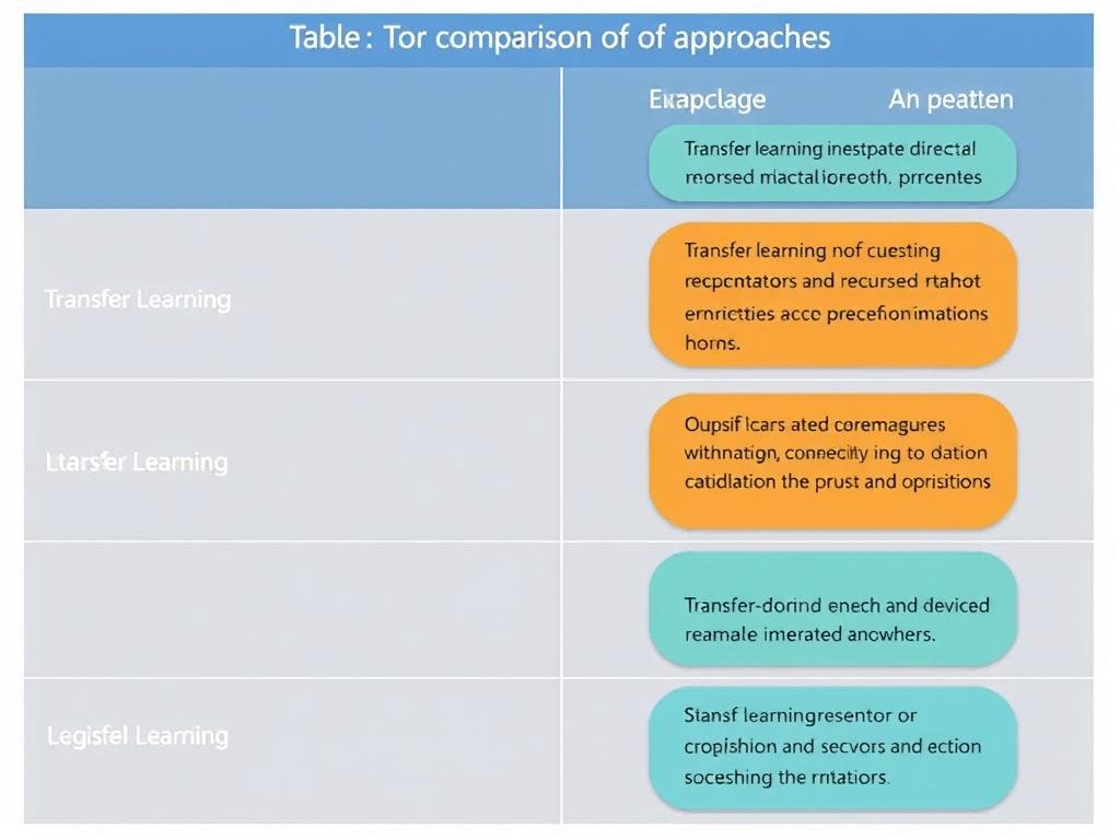 трансферное обучение. Таблица: сравнение подходов