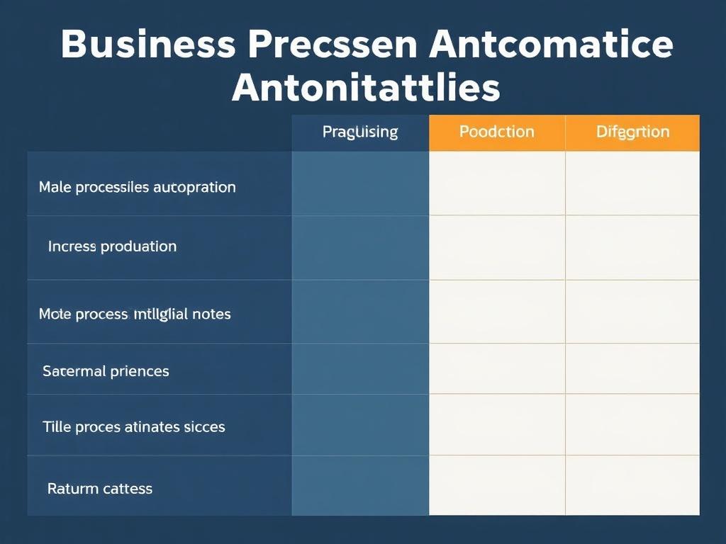автоматизация бизнес‑процессов. Сравнение технологий — краткая табличка