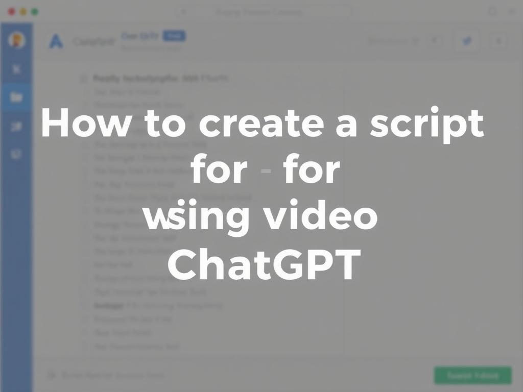 Как создать сценарий для ролика с помощью ChatGPT: от идеи до готового монтажа